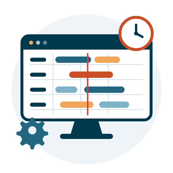 Illustration du module Ordonnancement : le planning de l’atelier